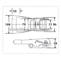 2'' 50mm soft rubber cable tie